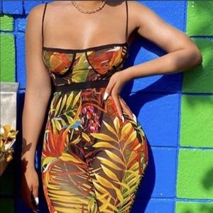 2 piece tropical set